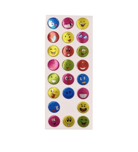 Sticker Kabartmalı Stiker Defter, Planlayıcı Etiket Renkli Emoji (cb356) 16x7 cm