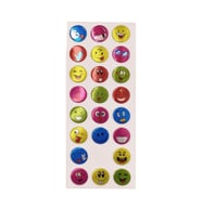 Sticker Kabartmalı Stiker Defter, Planlayıcı Etiket Renkli Emoji (cb356) 16x7 cm