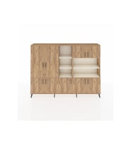 Arges Dolap 14 Raflı 9 Kapaklı 220x30x163 Çam-Çam/Aytaşı