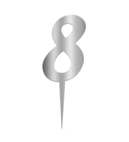 Aynalı Gümüş Pleksi 8 Rakamı