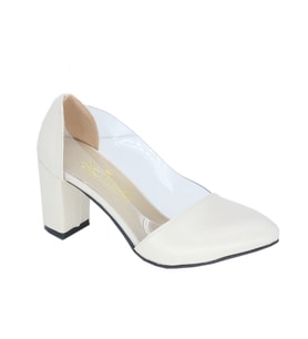 Trendyshose 03346 Kadın Kalın  Topuk  7CM Rahat Ayakkabı (Ten)