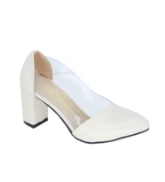 Trendyshose 03346 Kadın Kalın  Topuk  7CM Rahat Ayakkabı (Ten)