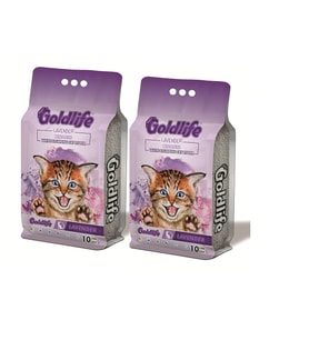 Goldlife Premium Lavender Kedi Kumu 10 lt X 2 ADET ince taneli