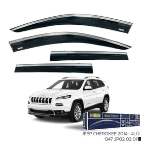Jeep Cherokee 2014 Sonrası - Kromlu Cam Rüzgarlığı 4Lü Parça