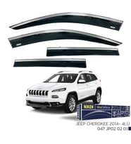 Jeep Cherokee 2014 Sonrası - Kromlu Cam Rüzgarlığı 4Lü Parça