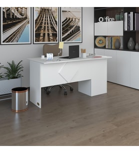Kenzlife ofis masası yoko ono byz sol 75*170*80 raflı dolap eşkenar bilgisayar çalışma masası (Karışık)