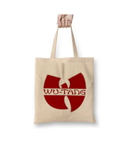 Wu Tang Clan Wu Tang Clan Llogo Wutang Clan Vintage 9Os Vintage Style Bez Çanta Alışveriş Çantası (Beyaz)