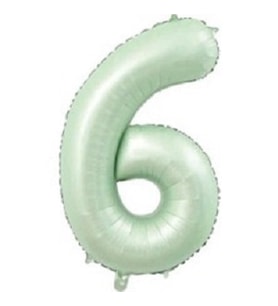Benim Marifetlerim 6 Rakamı Su Yeşili Folyo Balon 40 inch 90 cm