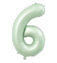Benim Marifetlerim 6 Rakamı Su Yeşili Folyo Balon 40 inch 90 cm