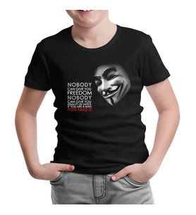 Vandetta - Freedom Siyah Çocuk Tshirt
