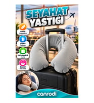 Şişme U Tipi Seyahat Boyun Yastığı – Hafif Katlanabilir Dinlenme Desteği