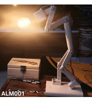 Hareketli Ahşap Masa Lambası Dekoratif Robot Lamba ADL001 El Yapımı Demirden Hikayeler