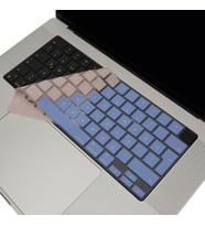 McStorey Macbook Air Pro M1-M2 Uyumlu Klavye Koruyucu A2681 A2442 A2485 A2780 Türkçe Baskı R.Powder (Lacivert-Kırmızı)