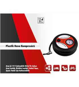 Oto Çakmaklık Hava Kompresörü 300 Psı 12V