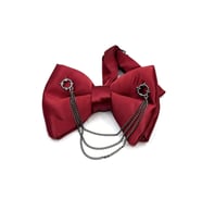 Bordo Zincirli Damatlık Papyon P1041