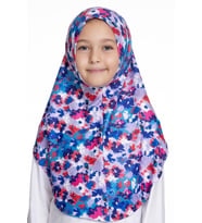 İndigo Pratik Hazır Geçmeli Genç Tesettür Bone Jakar Desenli Hijab 2408_24