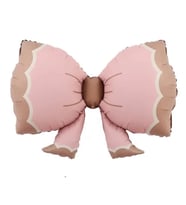 Retro Pembe Bowtie Fiyonk Folyo Balon 91x60 cm