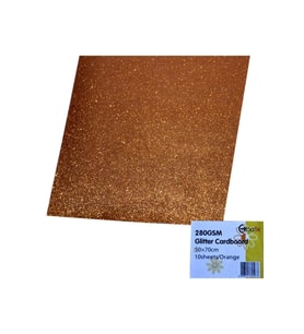 Bafix Simli Karton 50x70 CM Turuncu Simli Karton (10 Lu Paket)