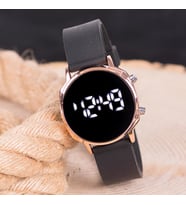 SaaTTino Unisex Rose Renk Dijital Led Ekran Silikon Kordonlu Kol Saati ST-304006