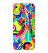 PrintiFy Huawei Y6 ile Uyumlu Retro Color 6  Kamera Korumalı Şeffaf  Kılıf