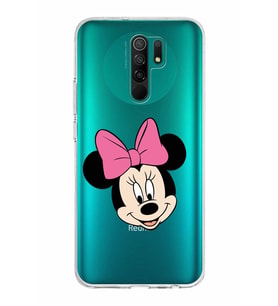 Xiaomi Redmi 9 Uyumlu Kapak Minnie Mouse Tasarımlı Şeffaf Silikon Kılıf