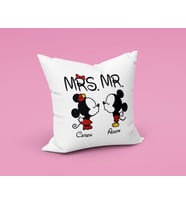 Mickey & Minnie Mouse Sevgili Çift Tasarımlı Yastık Kişiye Özel