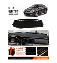 GEELY FC (2008-2012) Uyumlu Torpido Örtüsü Torpido Kılıfı - Siyah Bej
