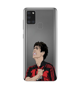 Samsung Galaxy A21S Uyumlu Kaka Leite Futbol Tasarımlı Şeffaf Telefon Kılıfı