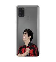Samsung Galaxy A21S Uyumlu Kaka Leite Futbol Tasarımlı Şeffaf Telefon Kılıfı