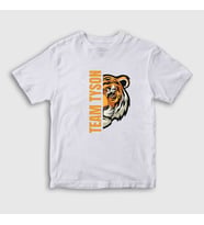 Presmono Unisex Çocuk Beyaz Tiger Boks Boxing Team Mike Tyson T-Shirt 514647tt (Beyaz)