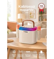 Torima Bluetooth Hoparlör Çift Mikrofonlu Kablosuz Parti Speaker D51 Beyaz