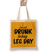Gym Workout Fitness Lover Motivation Gift Quotes For MEN Women Bez Çanta Uzun Saplı