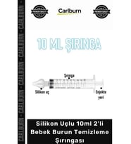 Özel Üretim Silikon Uçlu 10ml Hijyenik Nazal Aspiratör Takımı 2'li Bebek Burun Temizleme Şırıngası