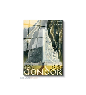 Dikey Cam Tablo Salon Duvar Tablosu Dikey Cam Gondor Lotr Yeni Ev Hediyesi Ofis Tablosu