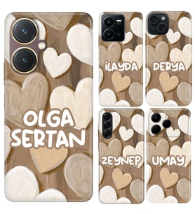Tecno Spark Slim Go 1 2 8 8C 9 10 20 30 30C 40 40C Pro Pova Neo Plus 2 3 4 5 6 Kılıf YeniSeri Kişiye Özel İsim Yazılı Silikon Kapak Pastel Aşk