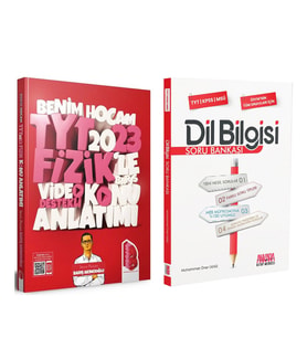Benim Hocam 2023 TYT Fizik Konu Kitabı ve AKM Dil Bilgisi Soru Bankası Seti 2 Kitap