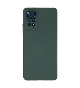 Xiaomi Redmi Note 11 Pro Kılıf Nano İçi Kadife Silikon - Koyu Yeşil