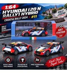 1/64 Hyundai i20 N Rally1 Hybrid Croatia Rally 2024 #11 (adet fiyatıdır)
