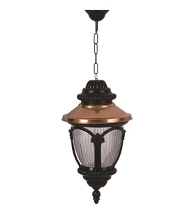 AVONNI BFE-68057-BSY Kahverengi/Siyah Boyalı Dış Mekan Aydınlatma E27 Aluminyum Polikarbon Cam 25cm