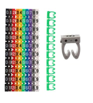 PowerMaster 0-9 Dijital Kodlu Renkli Kablo İşaretleyici 2,5mm (100lü Paket)