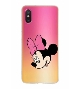 Xiaomi Mi 8 Pro Uyumlu Kapak Minnie Mouse Tasarımlı Şeffaf Silikon Kılıf