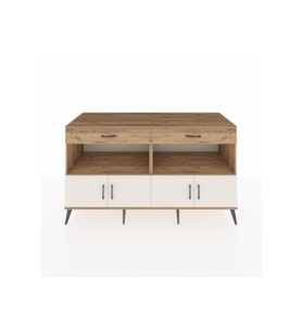 Kronos Konsol 2 Raflı 2 Çekmeceli 4 Kapaklı 176x59x99 Çam-Aytaşı/Çam