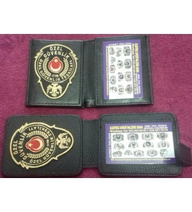 USTALIK ESERI TASARIM-ÖZEL GÜVENLİK ROZETLİ CÜZDAN 2AD SATINAL-SADECE,ÖZEL GÜVENLİK KİMLİK KARTLI PERSONELE SATILIR