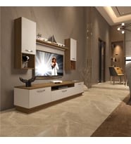 Decoraktiv Trio 5DA Mdf Tv Ünitesi Tv Sehpası - Pera Beyaz (Pera-Beyaz)