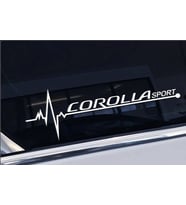 Corolla Nabız Kalp atışı sticker 2 adet kelebek cam