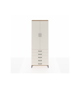 Arges Dolap 4 Raflı 5 Çekmeceli 2 Kapaklı 88x30x243 Çam-Aytaşı