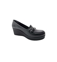 Luxe Sole - Dolgu Topuk Şık Kadın Ayakkabısı - SİYAH - 37