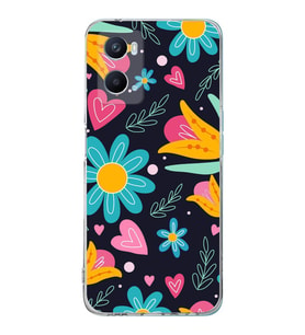 PrintiFy Oppo A96 4G ile Uyumlu Retro Color 1  Kamera Korumalı Şeffaf  Kılıf