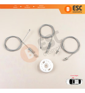 Smart Fortwo 451 MK2 2006-2014 Coupe 4517200446 İçin Sağ Kapı Cam Kriko Tamir Seti