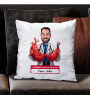 Kişiye Özel Hediye En Başarılı Erkek Gastroentrolog Karikatürlü Yastık